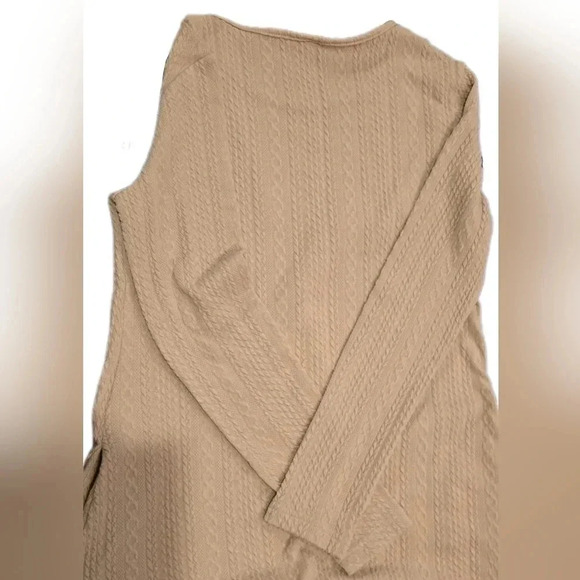 SHEIN, Size S, Coffee Colored Longsleeve Cable Knit Dress - Picture 7 of 11